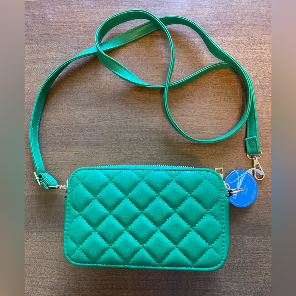 - ch!c unlimited, beautiful, green, Crossbody purse, new tags